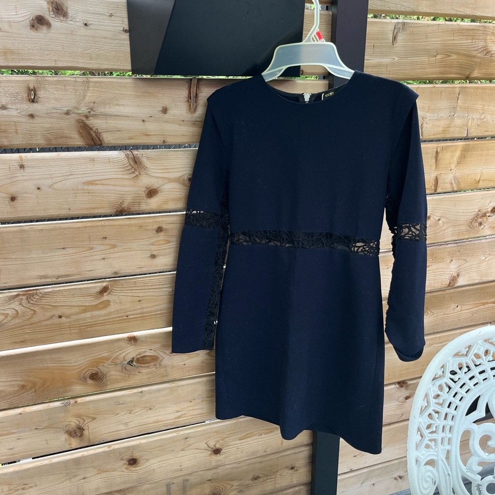 Maje Navy Blue Dress with Subtle Detailing - Picture 2 of 4